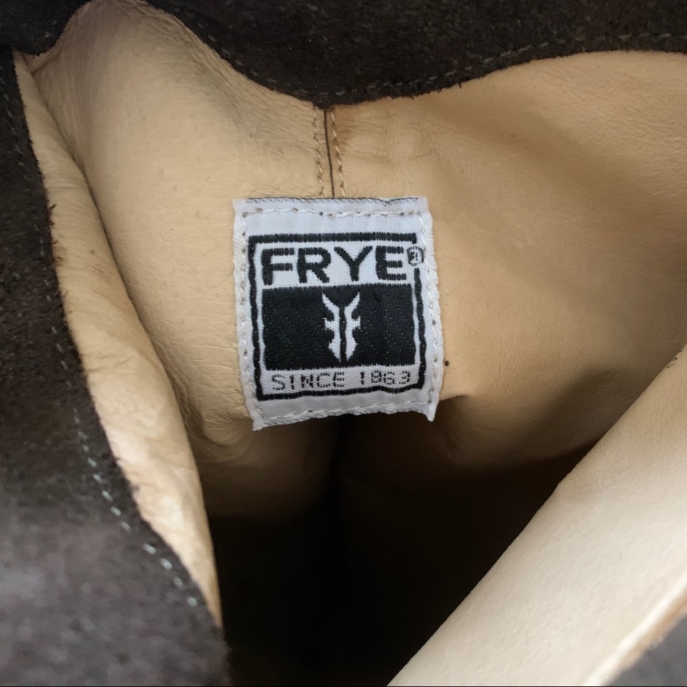 Frye Suede Pull on boots-Size 7.5-Dark Olive/Brown - Picture 3 of 7
